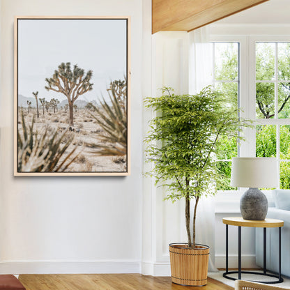 Wall art of a Joshua Tree in soft neutral tones, perfect for desert-inspired or Southwestern minimalist home decor.