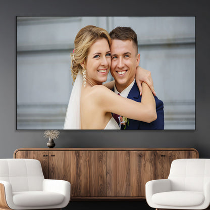 -Custom Floating Frame Wall Art – Personalized Photo Print for Family Memories or Gift, Ready to Hang Framed Canvas Decor