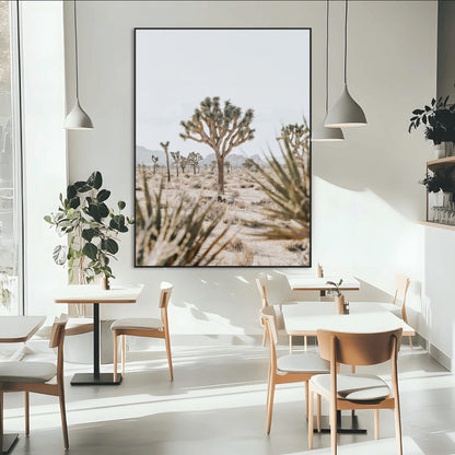 Wall art of a Joshua Tree in soft neutral tones, perfect for desert-inspired or Southwestern minimalist home decor.