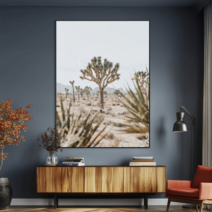 Wall art of a Joshua Tree in soft neutral tones, perfect for desert-inspired or Southwestern minimalist home decor.