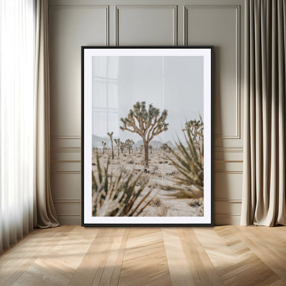 Wall art of a Joshua Tree in soft neutral tones, perfect for desert-inspired or Southwestern minimalist home decor.