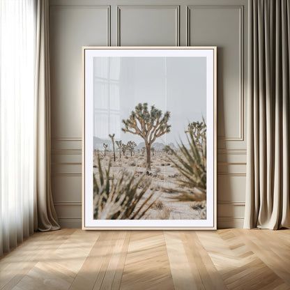 Wall art of a Joshua Tree in soft neutral tones, perfect for desert-inspired or Southwestern minimalist home decor.