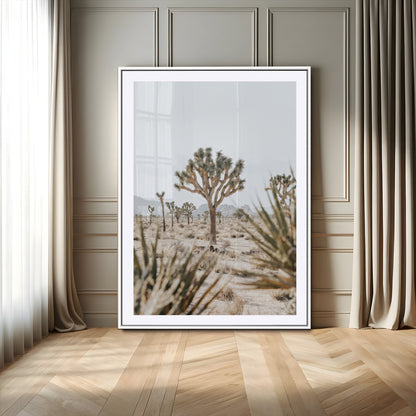 Wall art of a Joshua Tree in soft neutral tones, perfect for desert-inspired or Southwestern minimalist home decor.