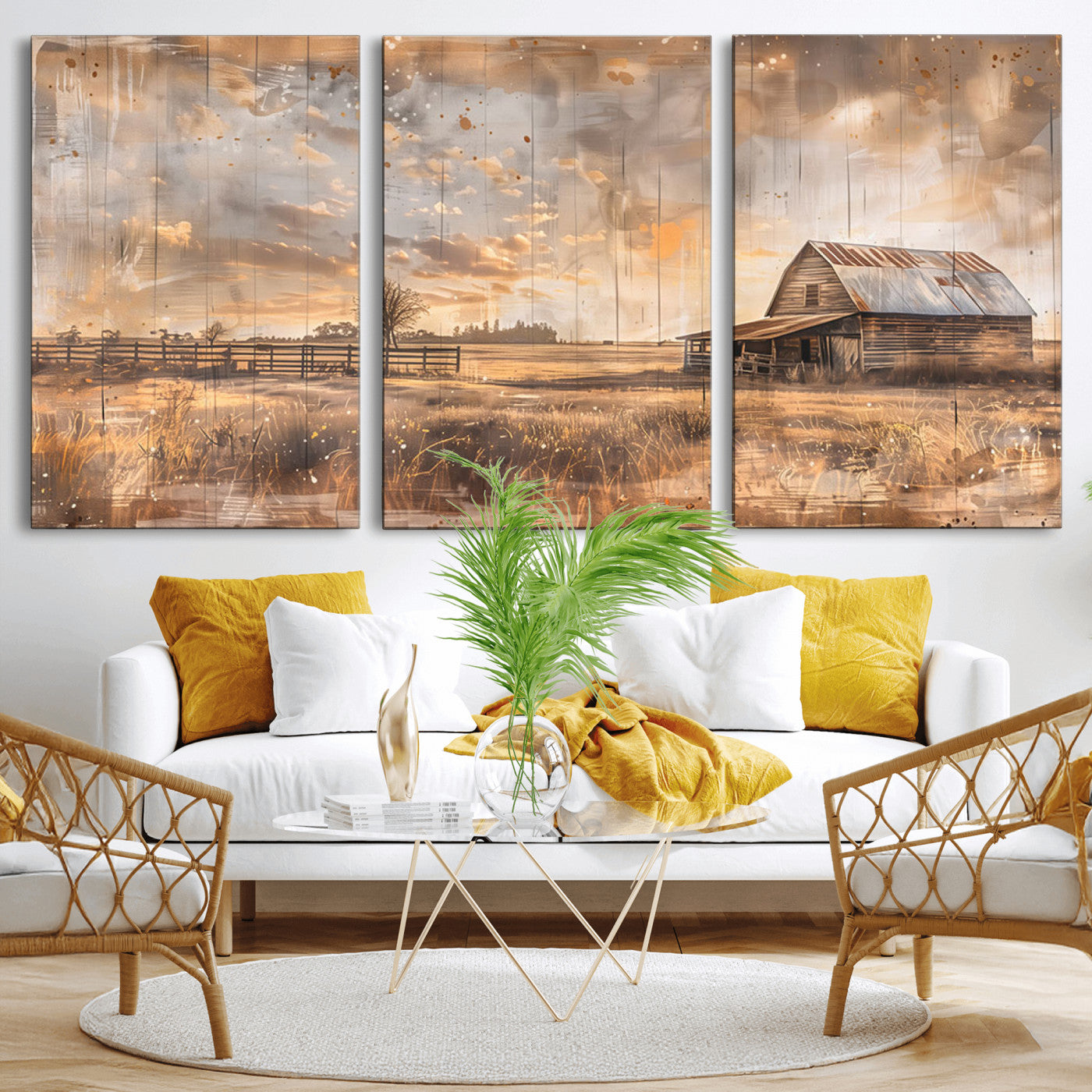 Rustic Farmhouse Wall Decor, Old Barn Painting, Southwestern Canvas Print, Home Improvement, Modern Farmhouse Wall Art, Home Decor,Home Gift