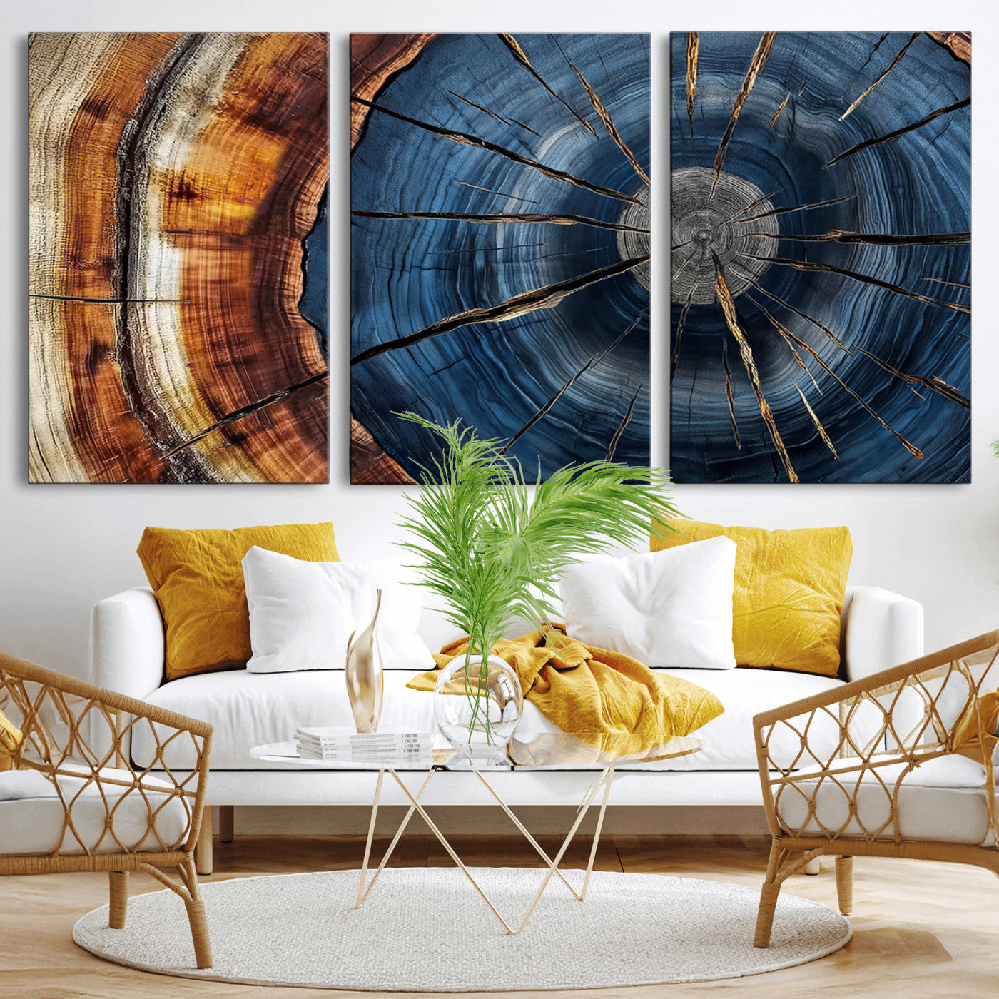 Bring nature's intricate beauty into your space with this stunning tree ring wall art. Featuring mesmerizing patterns and rich colors, it adds a unique, earthy touch to any room.