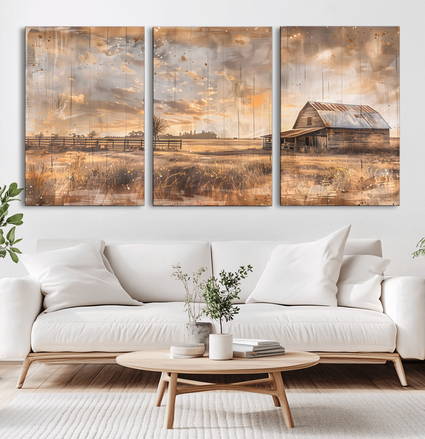 Rustic Farmhouse Wall Decor, Old Barn Painting, Southwestern Canvas Print, Home Improvement, Modern Farmhouse Wall Art, Home Decor,Home Gift