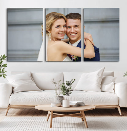 -Custom Floating Frame Wall Art – Personalized Photo Print for Family Memories or Gift, Ready to Hang Framed Canvas Decor