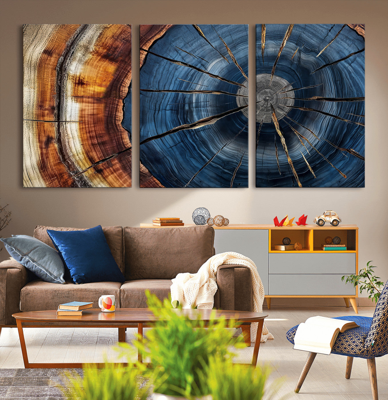 Bring nature's intricate beauty into your space with this stunning tree ring wall art. Featuring mesmerizing patterns and rich colors, it adds a unique, earthy touch to any room.