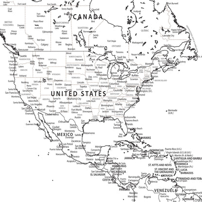 23223-MGV-CV-36X24-Push Pin World Map Canvas Print – Framed Wall Art for Couples to Track Their Travels – Anniversary Gift or Home Adventure Decor