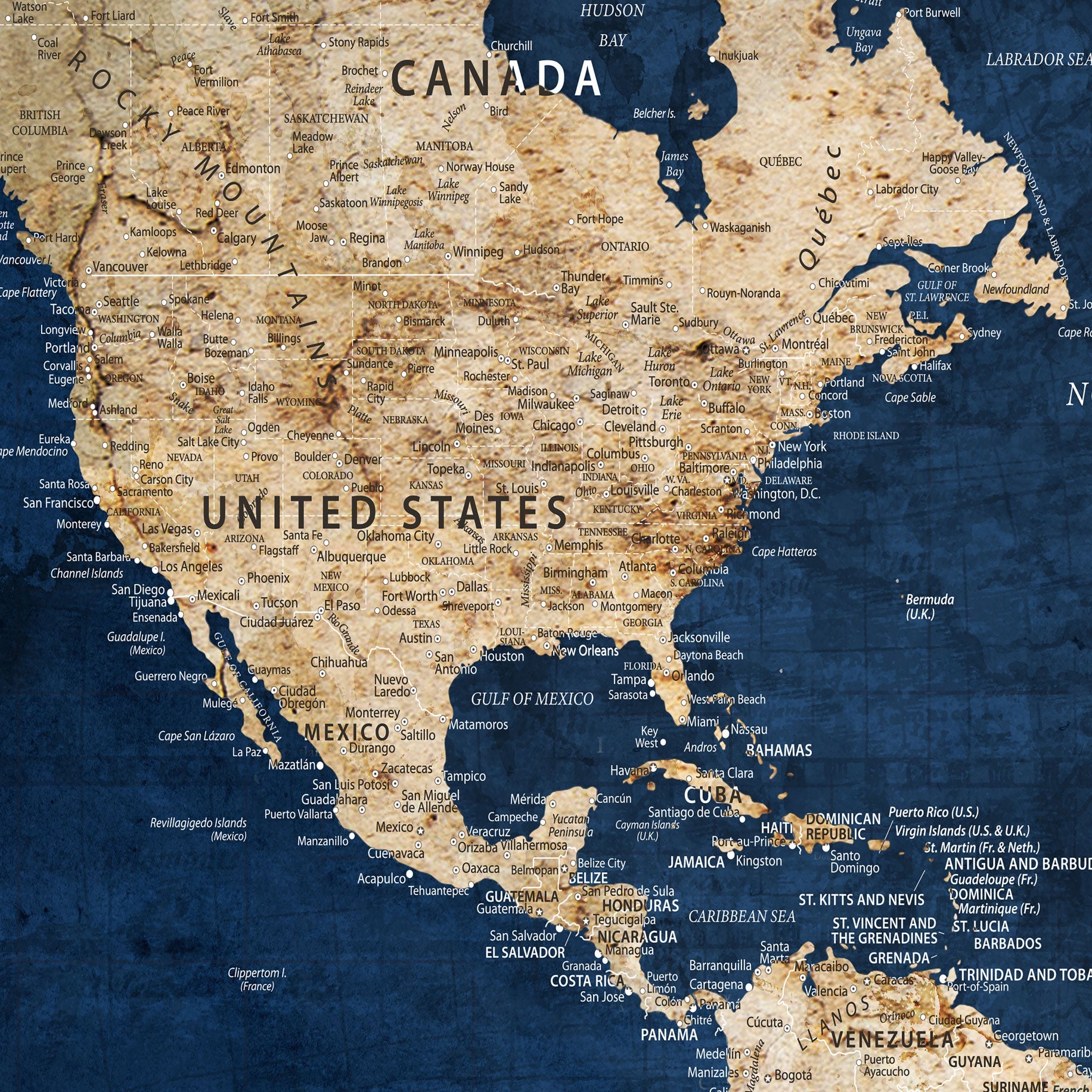 23223-MGV-CV-36X24-Push Pin World Map Canvas Print – Framed Wall Art for Couples to Track Their Travels – Anniversary Gift or Home Adventure Decor